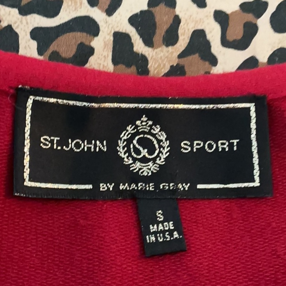St. John Sport Red Tank w/ Navy Striped Sides & White Trim - Picture 8 of 8